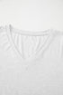 V-Neck Long Sleeve Relaxed Fit Pullover Top